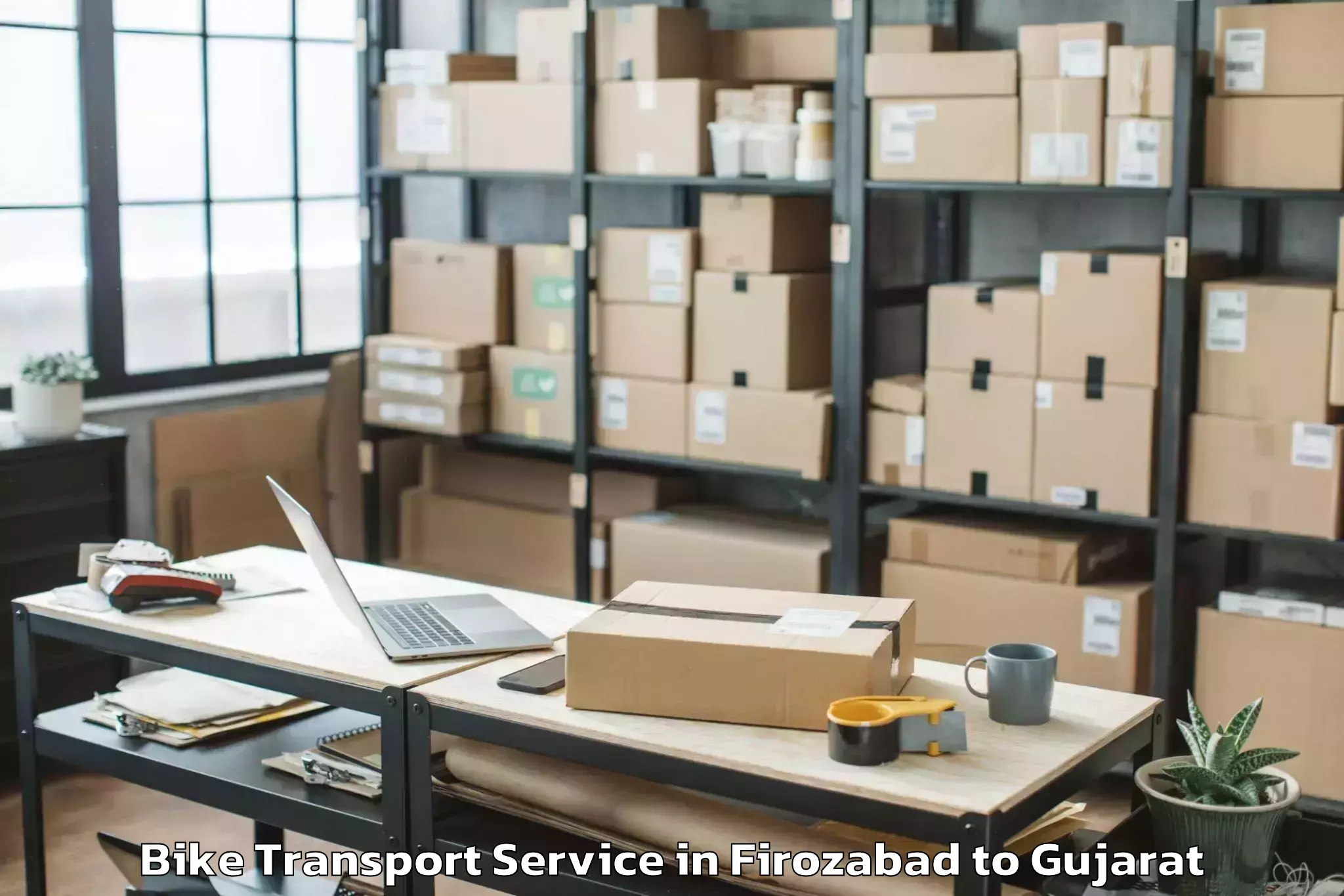 Reliable Firozabad to Becharaji Bike Transport